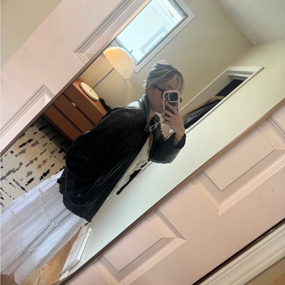 VINTAGE LEATHER BOMBER JACKET - Picture 6 of 6